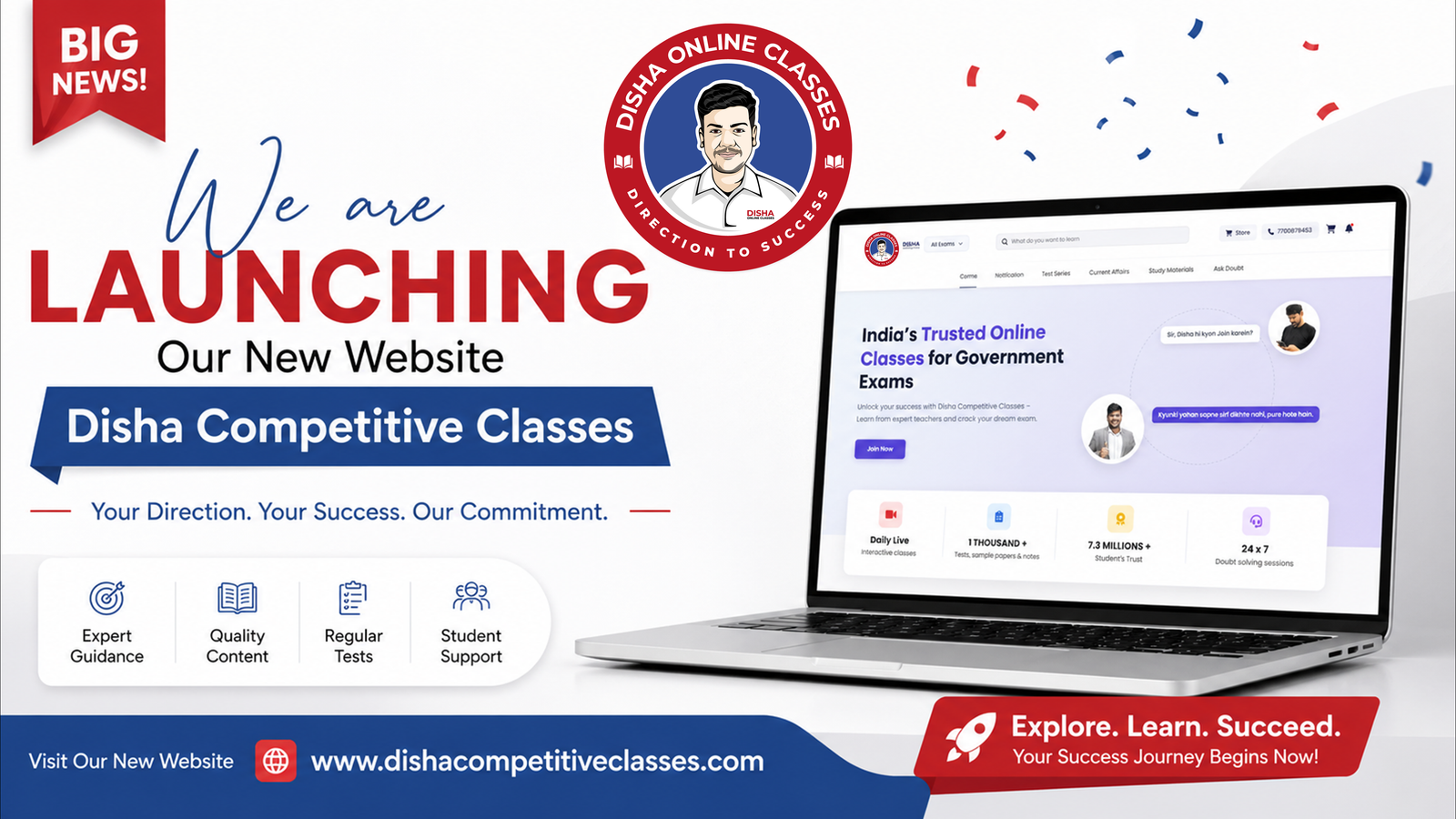 Big News: Disha Competitive Classes Official Website is Live! 🚀 - Disha Online Classes