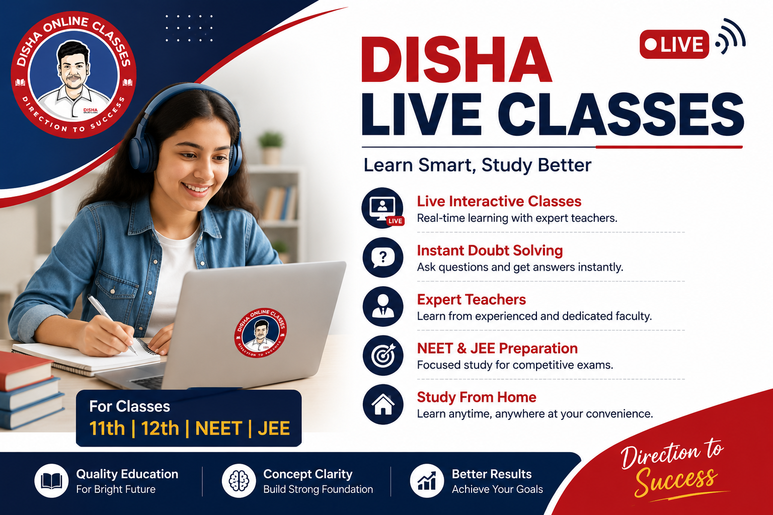 Disha Live Classes Ke Faide: Ghar Baithe Smart Learning Ka Best Solution - Disha Online Classes
