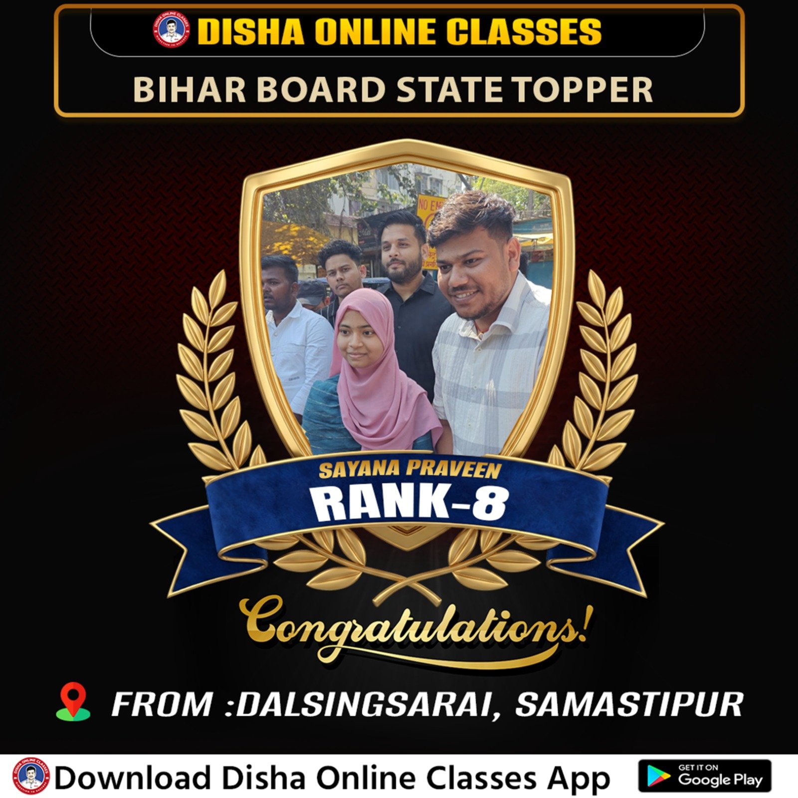 Class 10th Topper - Bihar Board India Best