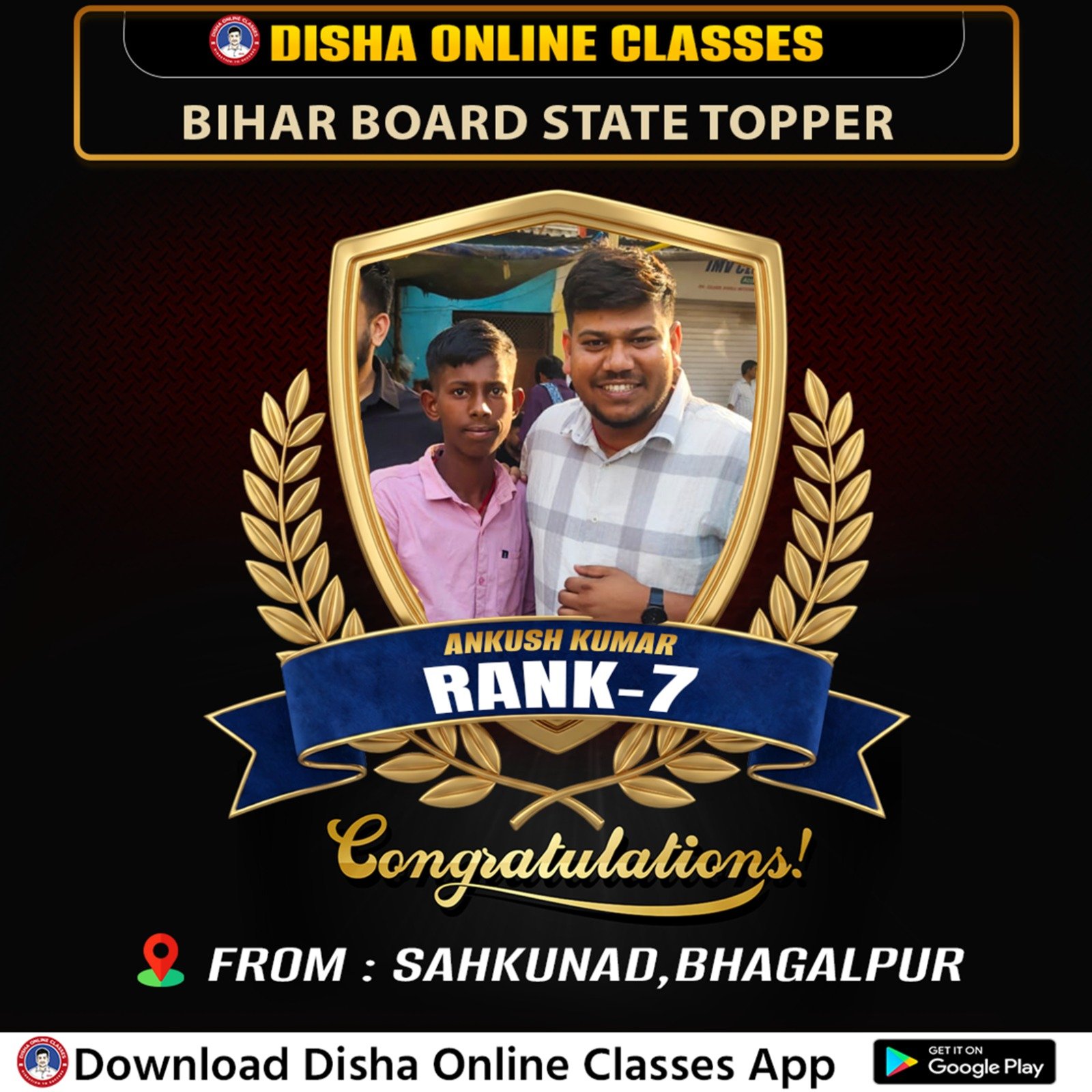 Class 10th Topper - Bihar Board India Best