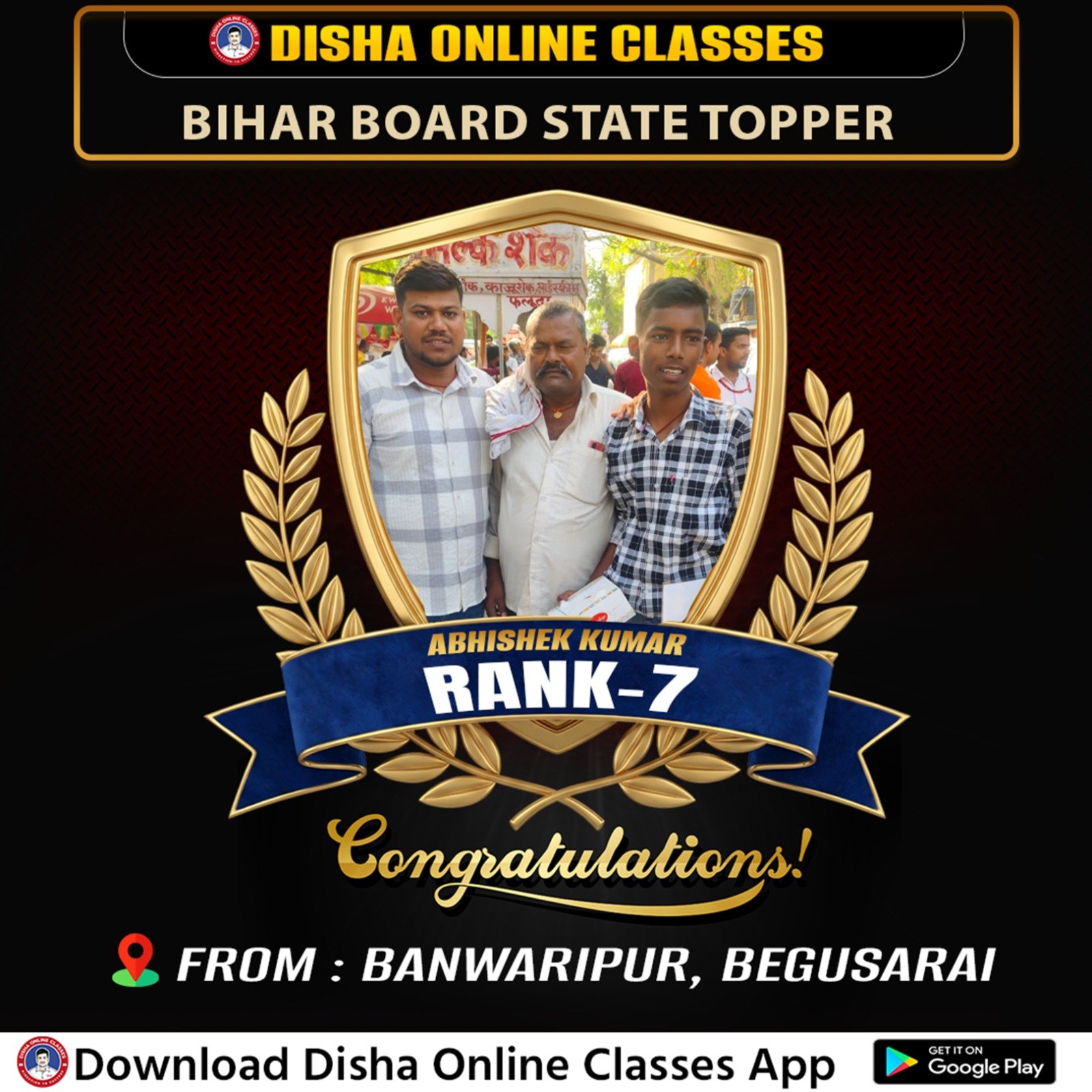 Class 10th Topper - Bihar Board India Best